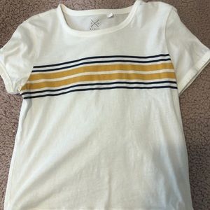 Pacsun crop white shirt with stripes